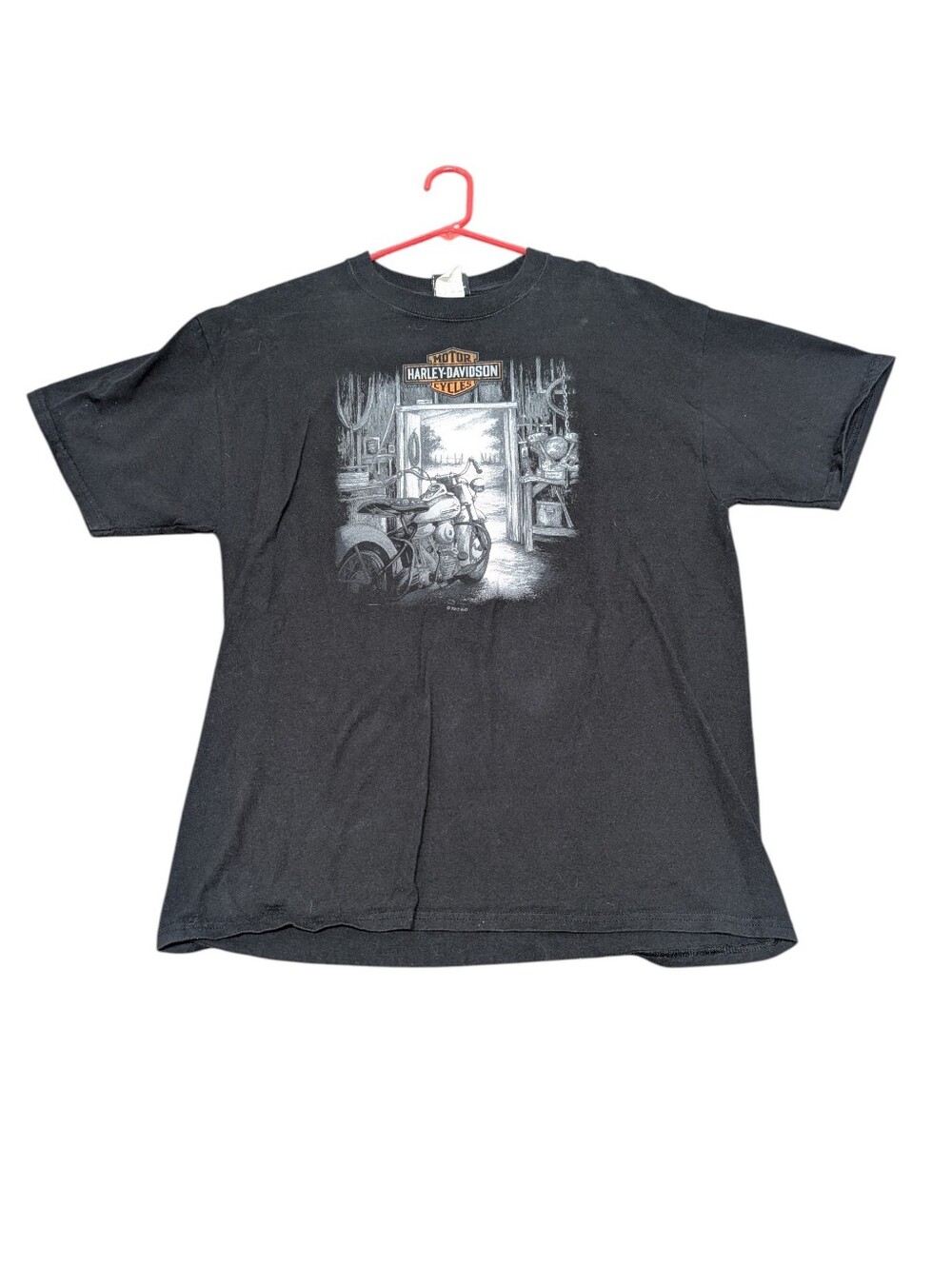 Harley-Davidson Men's Black Short Sleeve Tee Motorcycle Blaine MN Large